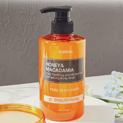 Kundal Honey and Macadamia Body Wash - English Rose