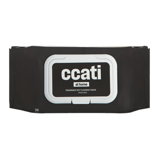 Ccati at home fragrance wet cleaning tissue hinoki & wood 30 sheets