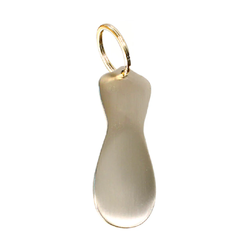 Mosim Portable Shoehorn (S) - Portable Keychain, Gift Keyring, Brass Bowl Material