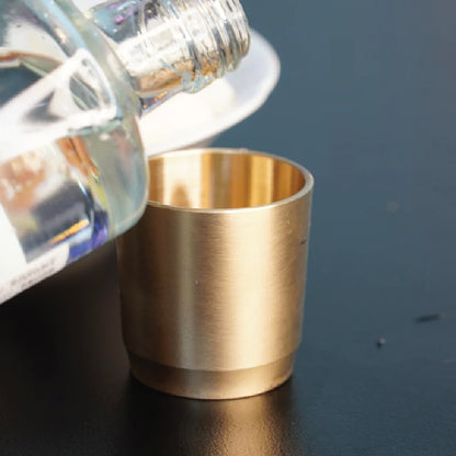 Mosim Soju Cup - Ceramic Craft Glass, Bangja Yugi Engraving Sake Cup, Gift Sake Cup, Brass Bowl, Brass Tableware