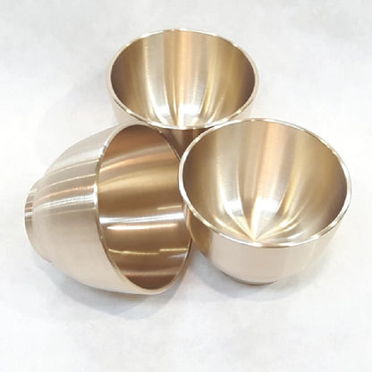 Mosim Tea Cup - Ceramic Craft Glass, Bangja Yugi Engraved Sake Cup, Gift Sake Cup, Brass Bowl, Brass Tableware